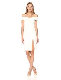 Bardot Women s Bella Midi Dress White at Amazon